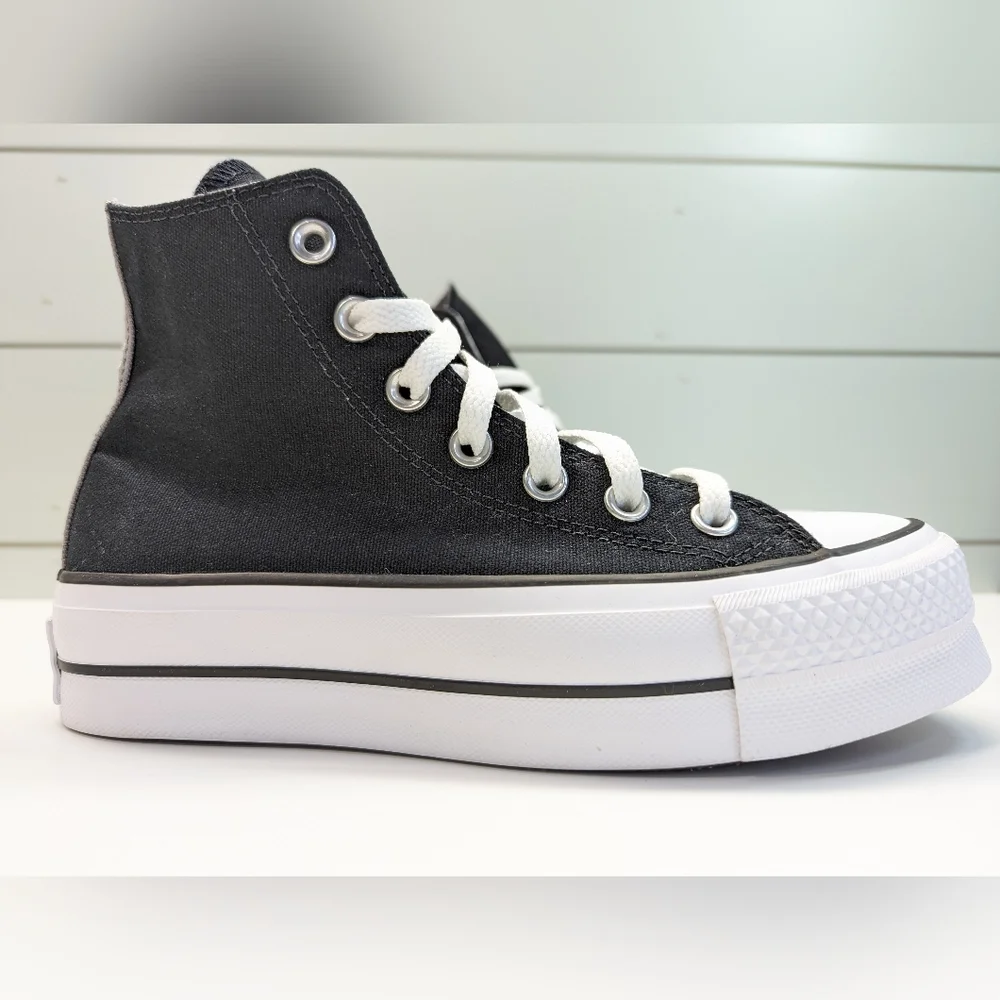Converse CTAS By You Jos 1:9 Black Platform Canvas Sneakers size Women's 5.5